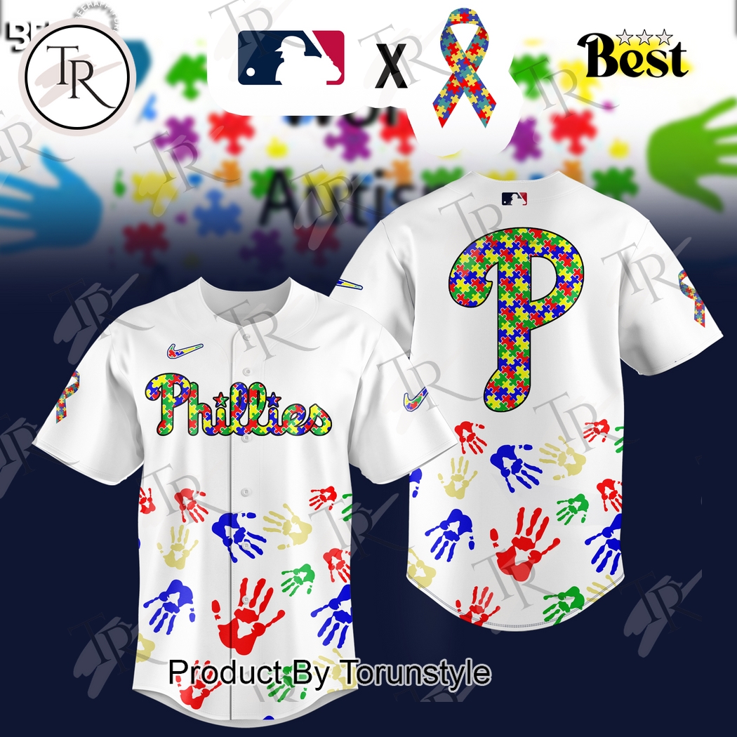 Philadelphia Phillies 2025 Autism Awareness Special Edition Baseball Jersey Philadelphia Phillies 2025 Autism Awareness Special Edition Baseball Jersey