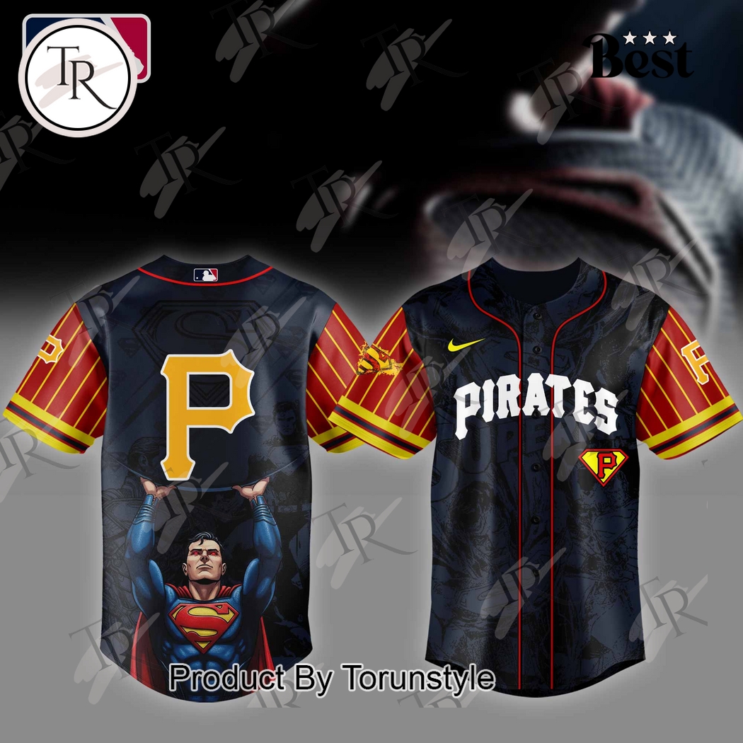 Pittsburgh Pirates x Superman 2025 Special Edition Baseball Jersey Pittsburgh Pirates x Superman 2025 Special Edition Baseball Jersey