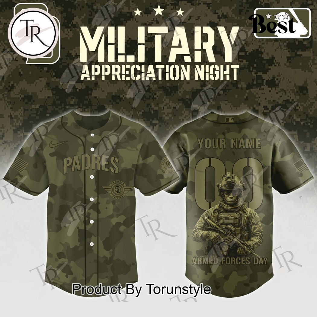San Diego Padres X Armed Forces Day Night 2025 Custom Name Special Edition Baseball Jersey San Diego Padres X Armed Forces Day Night 2025 Custom Name Special Edition Baseball Jersey