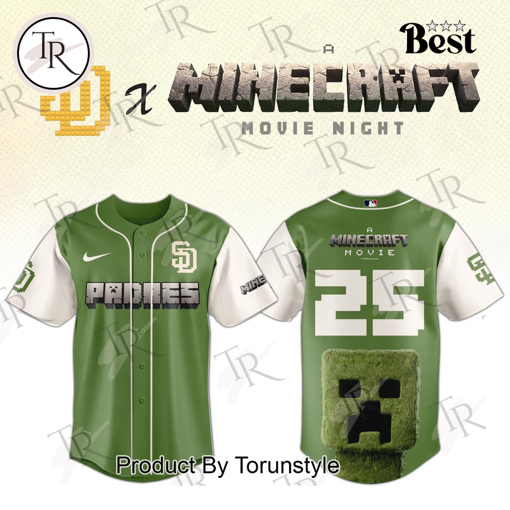 San Diego Padres x A Minecraft Movie Night 2025 Limnited Edition Baseball Jersey San Diego Padres x A Minecraft Movie Night 2025 Limnited Edition Baseball Jersey