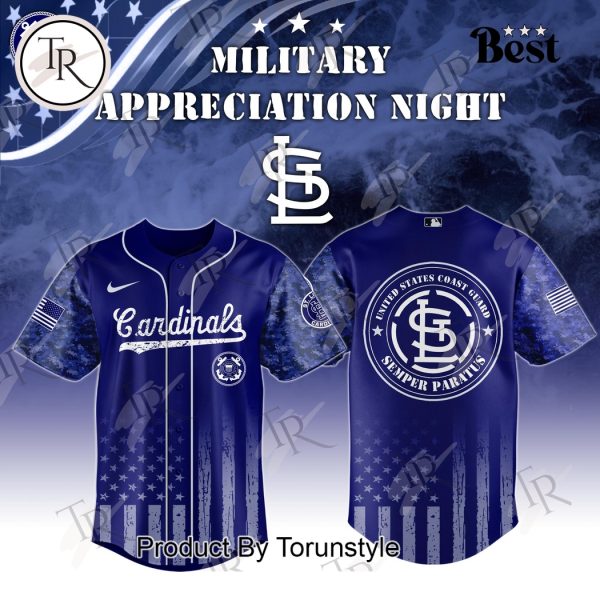 St.Louis Cardinals X 2025 United States Coast Guard Semper Paratus Military Appreciation Night Special Edition Baseball Jersey