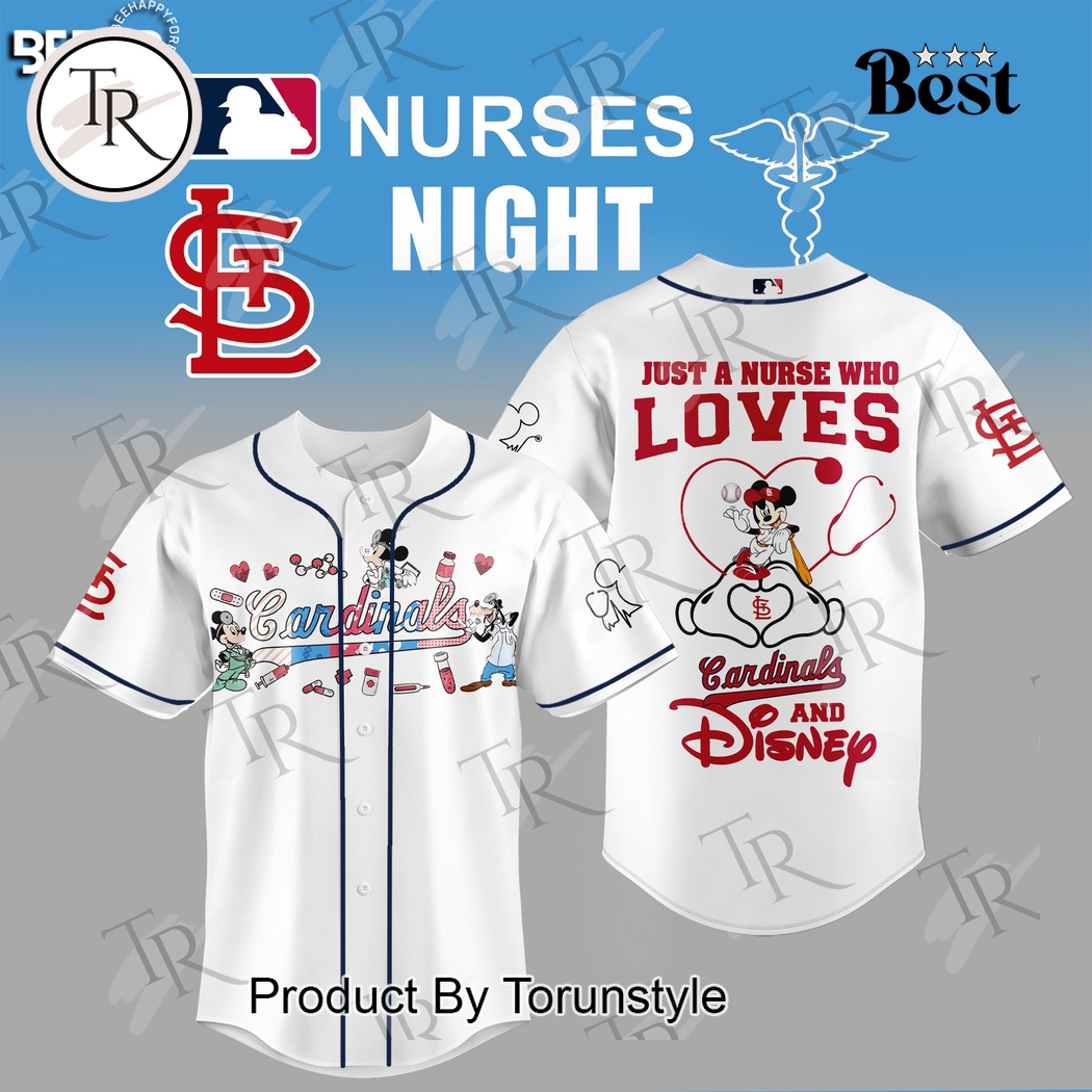 St.Louis Cardinals X Mickey Mouse Just A Nurse Who Loves 2025 Limited Edition Baseball Jersey St.Louis Cardinals X Mickey Mouse Just A Nurse Who Loves 2025 Limited Edition Baseball Jersey