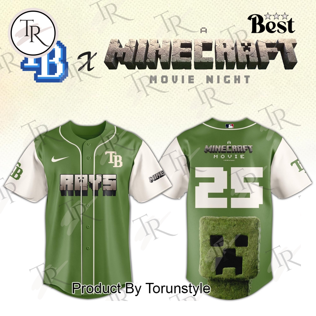 Tampa Bay Rays x A Minecraft Movie Night 2025 Limnited Edition Baseball Jersey Tampa Bay Rays x A Minecraft Movie Night 2025 Limnited Edition Baseball Jersey
