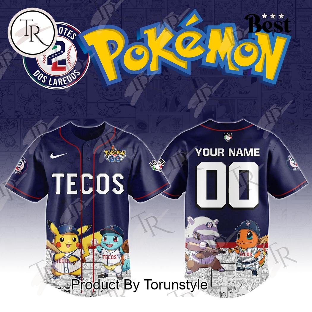 Tecolotes De Los Dos Laredos 2025 Pokemon Custom Name Limited Edition Baseball Jersey Tecolotes De Los Dos Laredos 2025 Pokemon Custom Name Limited Edition Baseball Jersey