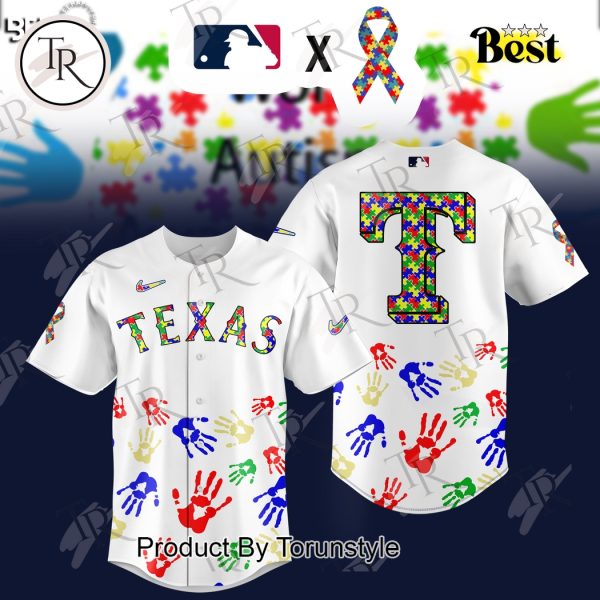 Texas Rangers 2025 Autism Awareness Special Edition Baseball Jersey