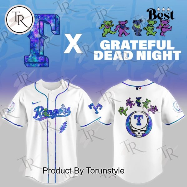 Texas Rangers X Grateful Dead Night Game 2025 Limited Edition Baseball Jersey