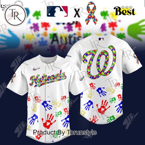 Washington Nationals 2025 Autism Awareness Special Edition Baseball Jersey