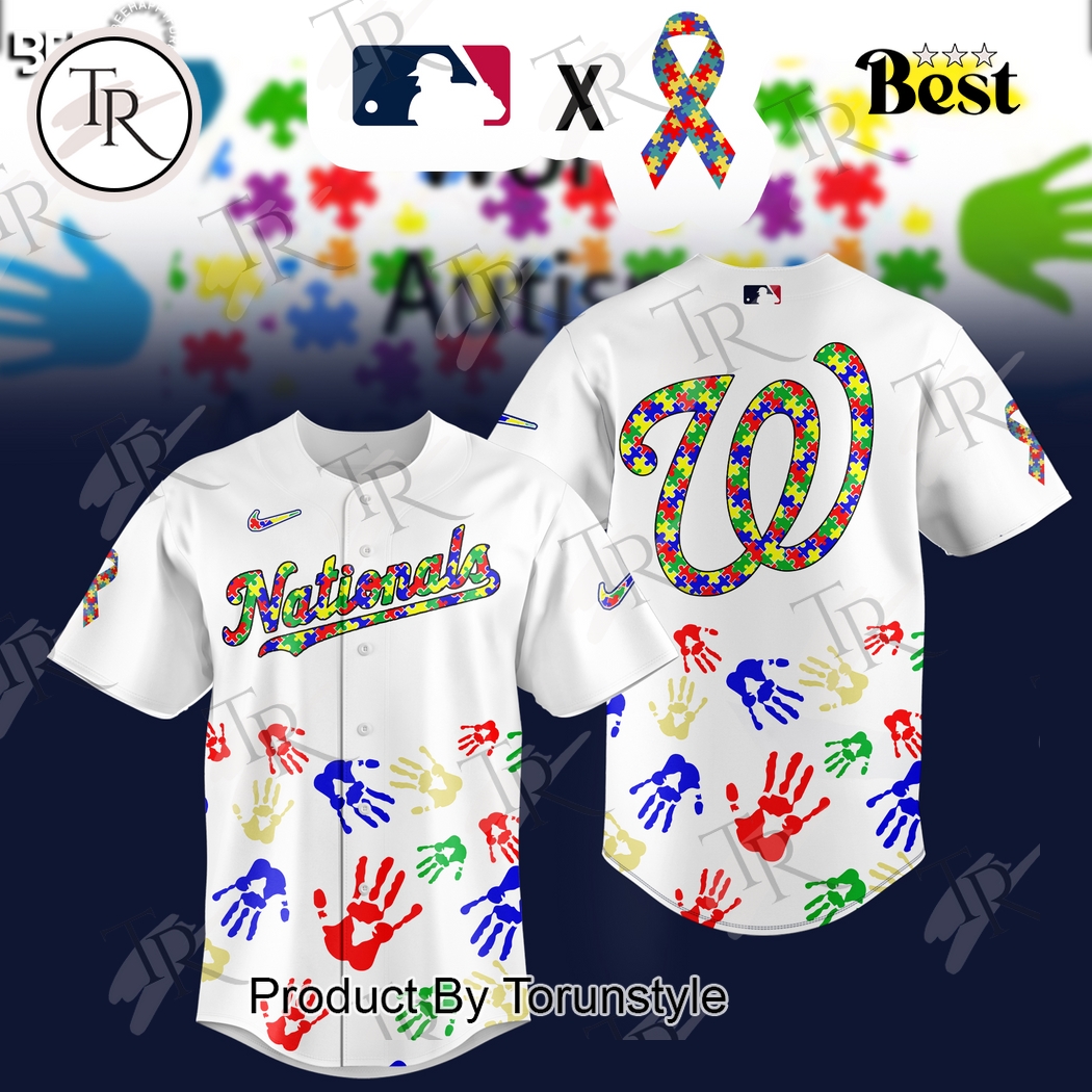 Washington Nationals 2025 Autism Awareness Special Edition Baseball Jersey Washington Nationals 2025 Autism Awareness Special Edition Baseball Jersey