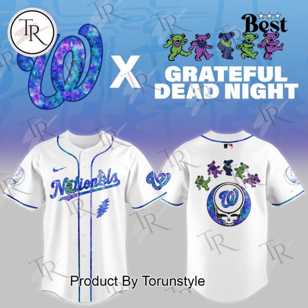Washington Nationals X Grateful Dead Night Game 2025 Limited Edition Baseball Jersey