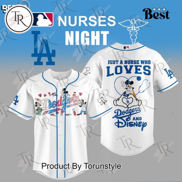 Los Angeles Dodgers X Mickey Mouse Just A Nurse Who Loves 2025 Limited Edition Baseball Jersey