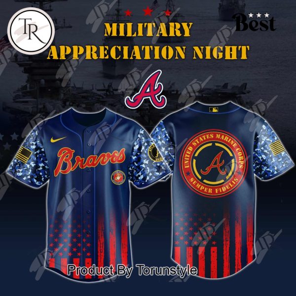 Atlanta Braves 2025 Military Appreciation Night Limited Edition Baseball Jersey