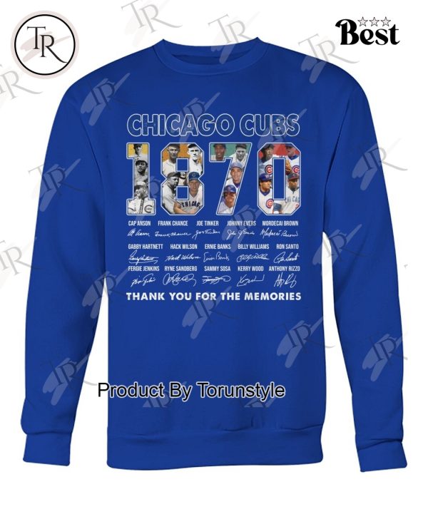 Chicago Cubs 1870 Thank You For The Memories T-Shirt