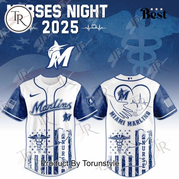 2025 Miami Marlins X Nurses Night Limited Edition Baseball Jersey