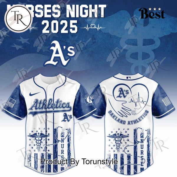 2025 Athletics X Nurses Night Limited Edition Baseball Jersey