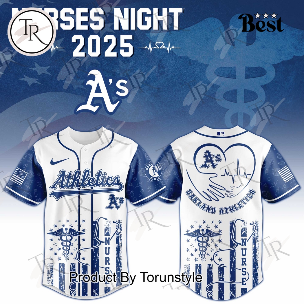 2025 Athletics X Nurses Night Limited Edition Baseball Jersey 2025 Athletics X Nurses Night Limited Edition Baseball Jersey