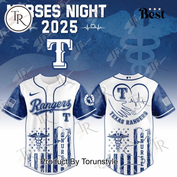 2025 Texas Rangers X Nurses Night Limited Edition Baseball Jersey