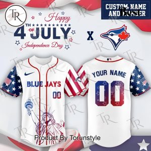Toronto Blue Jays X Happy 4th Of July Independence Day 2025 Custom Name Baseball Jersey