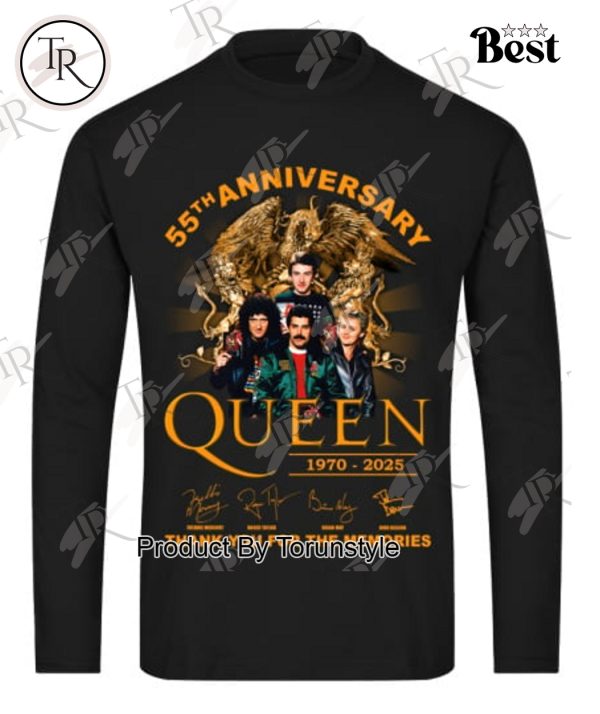 55th Anniversary Queen 1970-2025 Thank You For The Memories T-Shirt