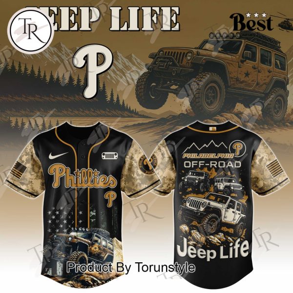 Philadelphia Phillies X Jeep Life 2025 Off-Road Limited Edition Baseball Jersey