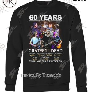 60 Years 1965-2025 Grateful Dead Thank You For The Memories Limited Edition T-Shirt