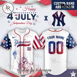 New York Yankees X Happy 4th Of July Independence Day 2025 Custom Name Baseball Jersey