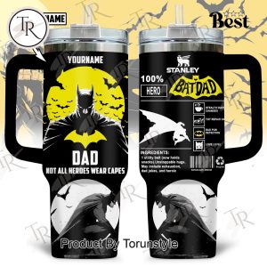 Batman Dad Not All Heroes Wear Capes 2025 Custom Name Limited Edition 40oz Tumbler