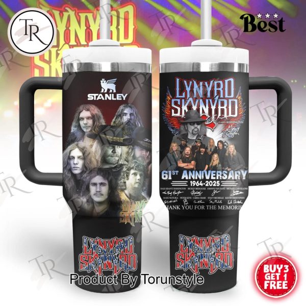 Lynyrd Skynyrd 61st 1964-2025 Thank You For The Memories 40oz Tumbler