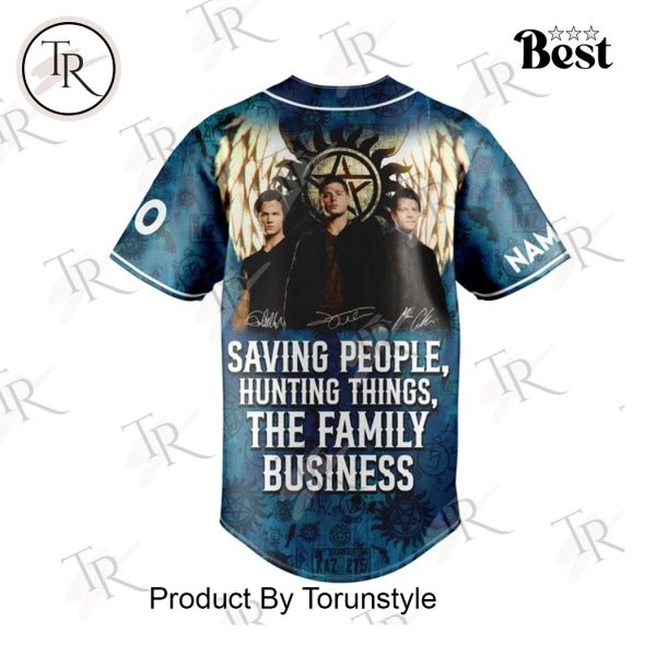 Supernatural Saving People, Hunting Things, The Family Business Custom Name Limited Edition Baseball Jersey