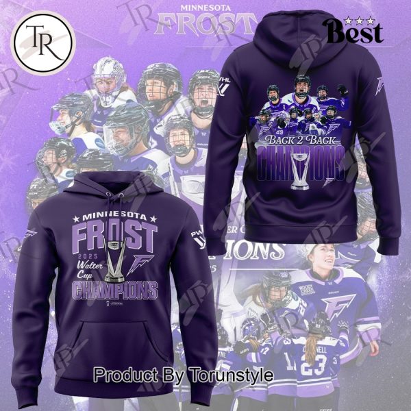 Minnesota Frost 2025 Walter Cup Back 2 Back Champions Special Edition Hoodie