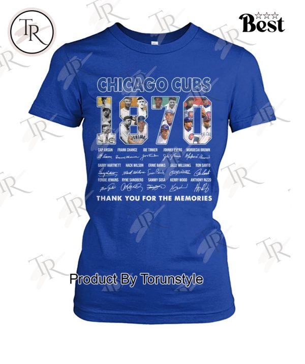 Chicago Cubs 1870 Thank You For The Memories T-Shirt