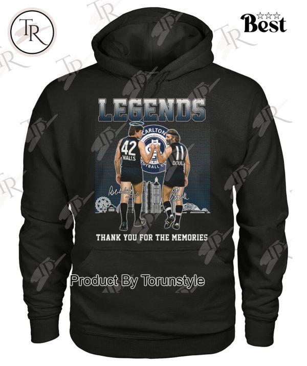 Carlton Football Club 2025 Legends Thank You For The Memories T-Shirt