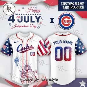 Chicago Cubs X Happy 4th Of July Independence Day 2025 Custom Name Baseball Jersey