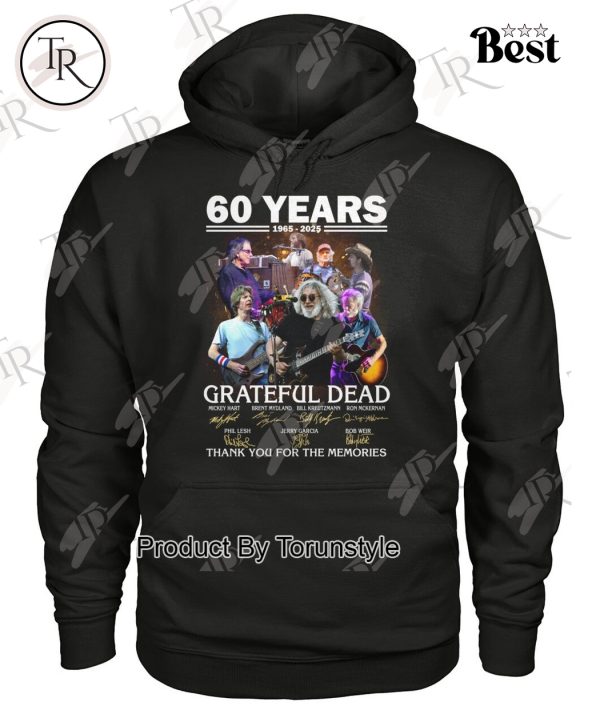 60 Years 1965-2025 Grateful Dead Thank You For The Memories Limited Edition T-Shirt