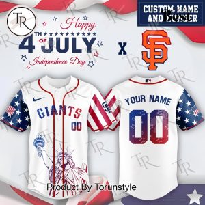 San Francisco Giants X Happy 4th Of July Independence Day 2025 Custom Name Baseball Jersey