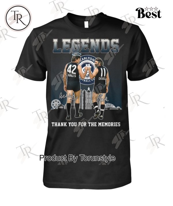 Carlton Football Club 2025 Legends Thank You For The Memories T-Shirt