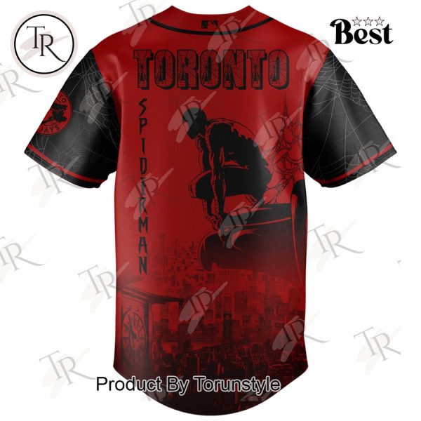 Toronto Blue Jays X Spiderman With Great Power Comes Great Responsibilty Game Night 2025 Baseball Jersey