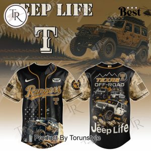 Texas Rangers X Jeep Life 2025 Off-Road Limited Edition Baseball Jersey