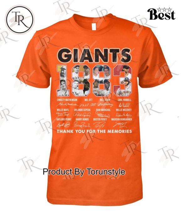San Francisco Giants 1883-2025 Thank You For The Memories T-Shirt