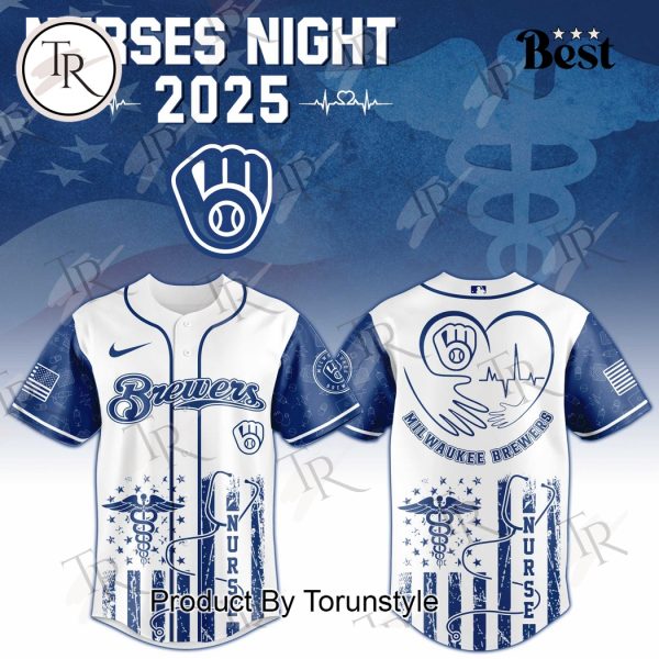 2025 Milwaukee Brewers X Nurses Night Limited Edition Baseball Jersey