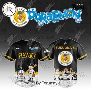 Fukuoka SoftBank Hawks X Doraemon 2025 Special Edition Baseball Jersey
