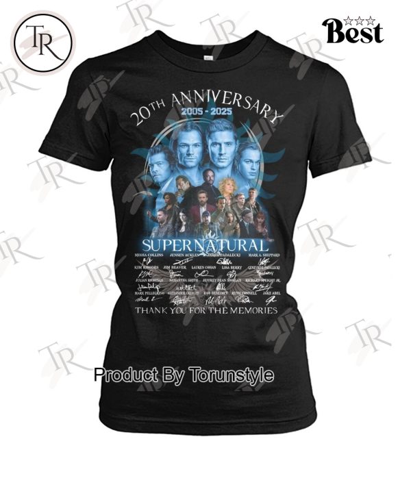 Supernatural 20th Anniversary 2005-2025 Thank You For The Memories T-Shirt