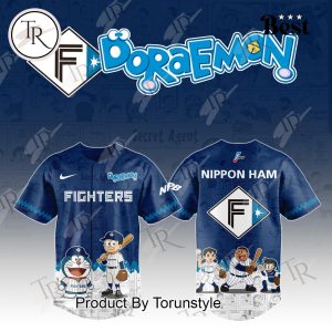 Hokkaido Nippon-Ham Fighters X Doraemon 2025 Special Edition Baseball Jersey