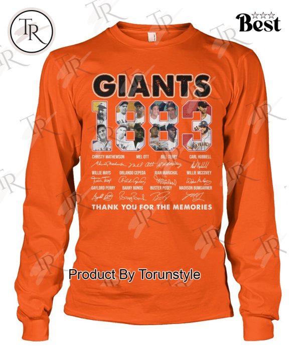 San Francisco Giants 1883-2025 Thank You For The Memories T-Shirt