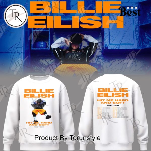 Billie Eilish Hit Me Hard And Soft The Tour Limited Edition Hoodie – White