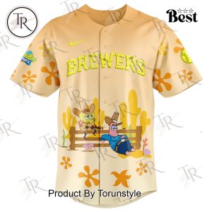 Milwaukee Brewers X Sponge Bob Square Pants 2025 Limited Edition Baseball Jersey