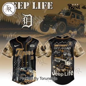 Detroit Tigers X Jeep Life 2025 Off-Road Limited Edition Baseball Jersey