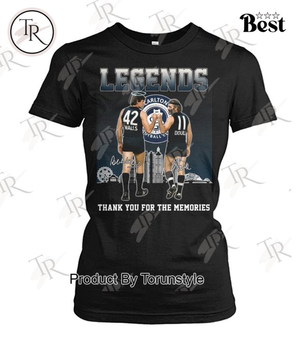 Carlton Football Club 2025 Legends Thank You For The Memories T-Shirt
