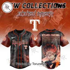 Texas Rangers X Jujutsu Kaisen 2025 “Ryomen Sukuna” Special Edition Baseball Jersey