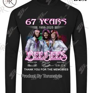 Bee Gees 67 Years 1958-2025 Thank You For The Memories T-Shirt