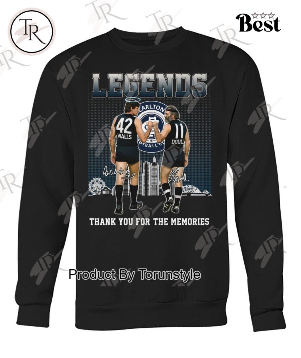 Carlton Football Club 2025 Legends Thank You For The Memories T-Shirt